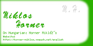 miklos horner business card